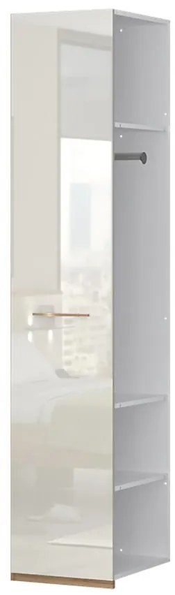 Skriňa 1d Gala lakované dp1/gl pacific walnut/beige