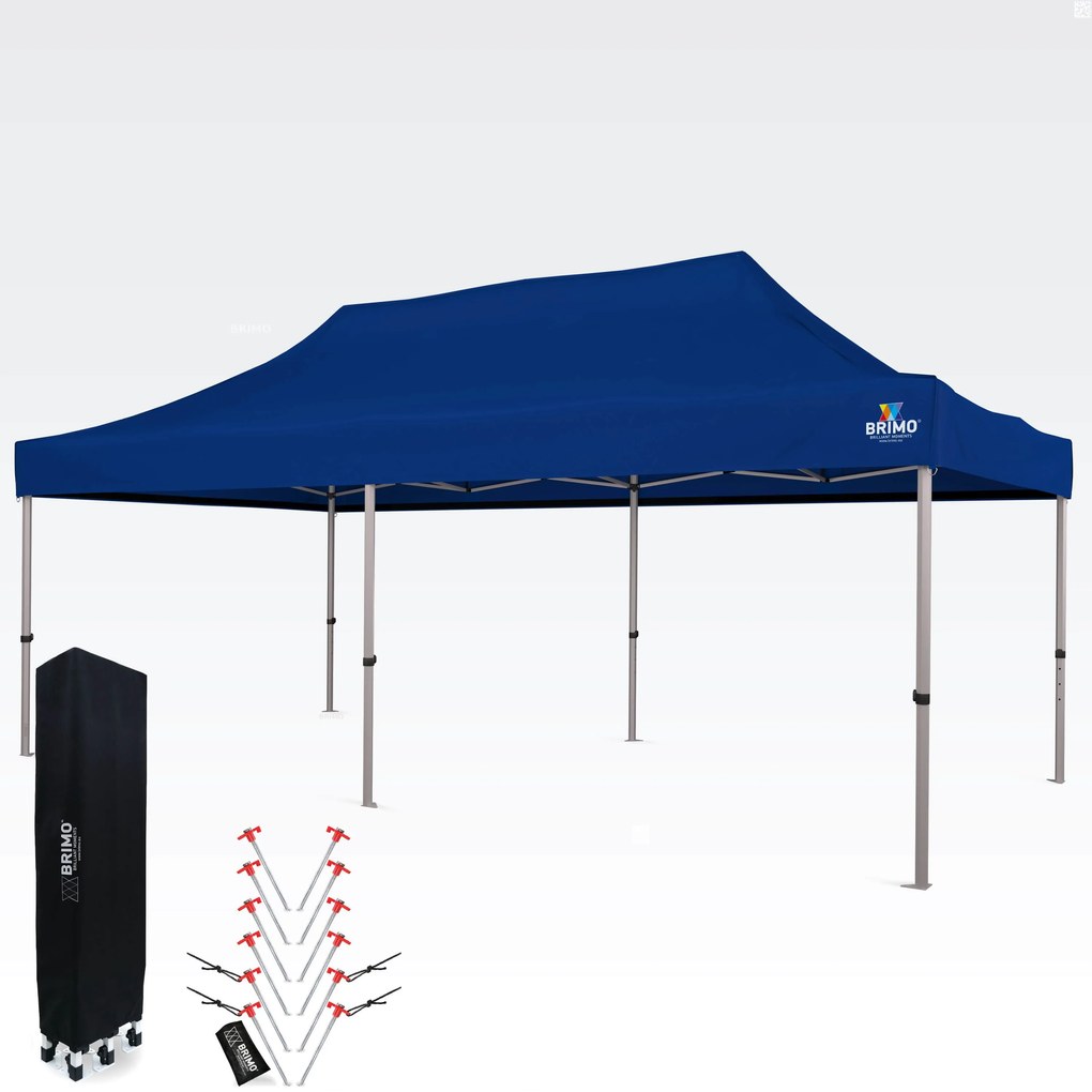 BRIMO Nožnicový Stan 3x6 m ALU bez Stien - Hliníkový Rám, Vodotesný - bez stien - Modrá 39