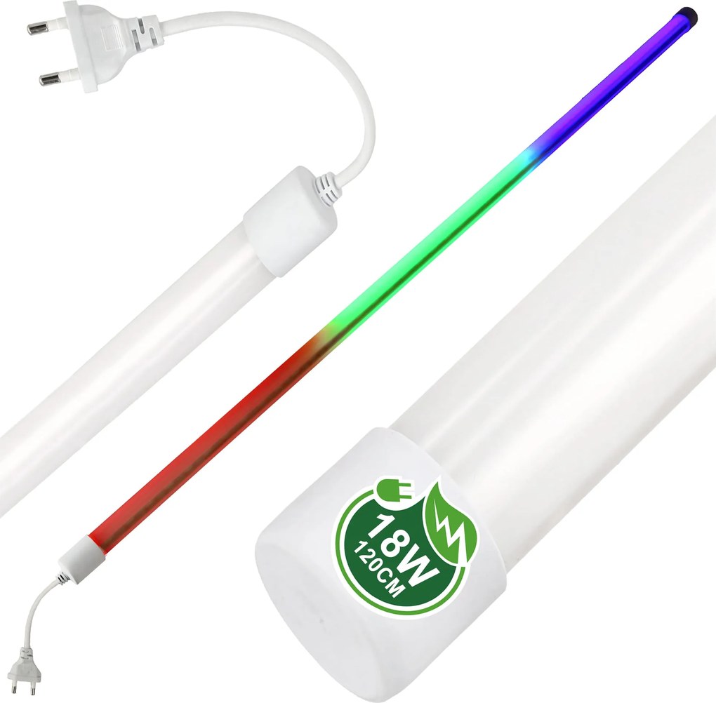 BERGE LED trubica NEON - 18W - 120cm - 230V - STUDENÁ BIELA