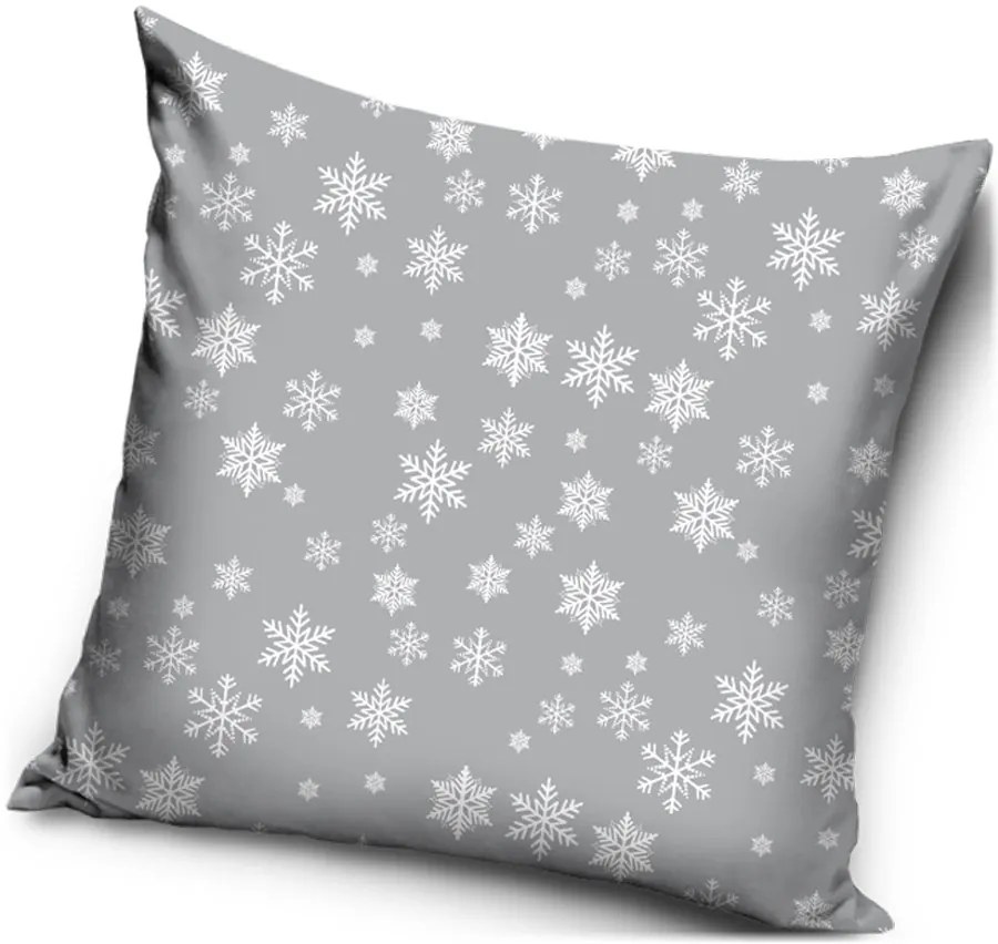 Vianočný vankúš - motív Snehové vločky - 40 x 40 cm