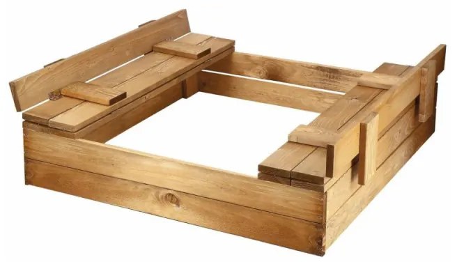 SPRINGOS Detské pieskovisko s krytom 98x98 cm SPRINGOS + podložka