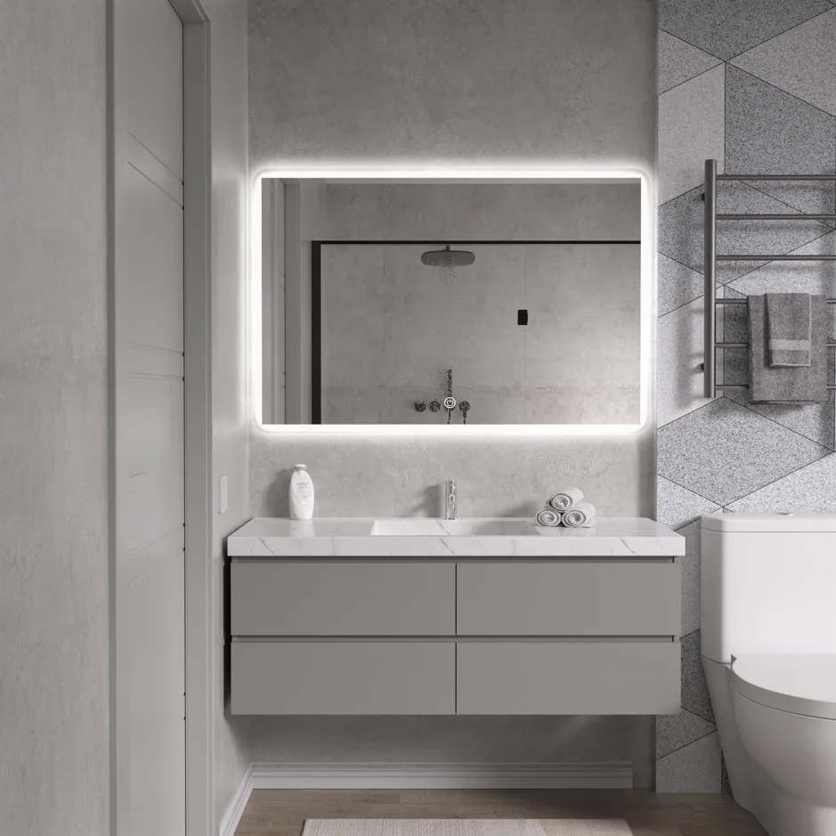 Erga Ava, LED zrkadlo 120x80cm, 3105 lm, 6500K, predné/zadné osvetlenie, ERG-V01-120-1280-00