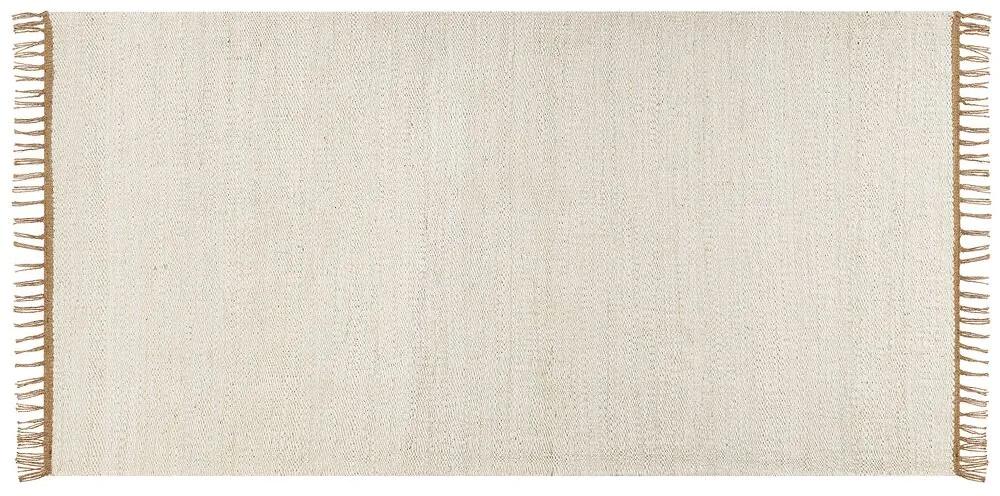 Jutový koberec 80 x 150 cm svetlobéžový LUNIA Beliani