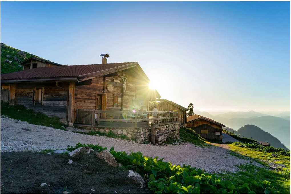 Obraz - Ráno v alpách, Tirolsko (90x60 cm)