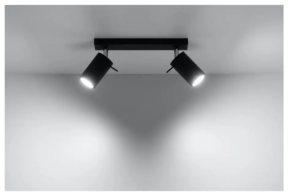 Čierne bodové svietidlo 8x30 cm Etna – Sollux