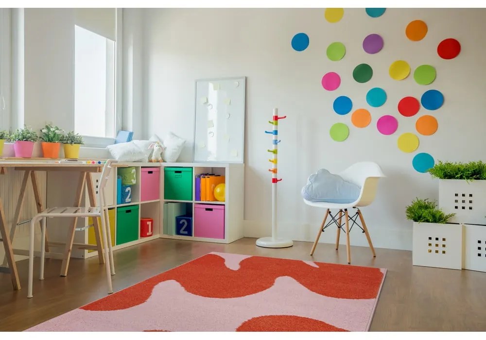 Červený/ružový detský koberec 160x230 cm Hugsy Coral – FD