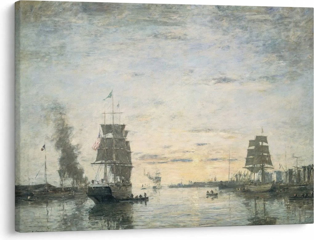 Obraz - Eugène Boudin, Entrance to the Harbor, Le Havre, reprodukcia (70x50 cm)