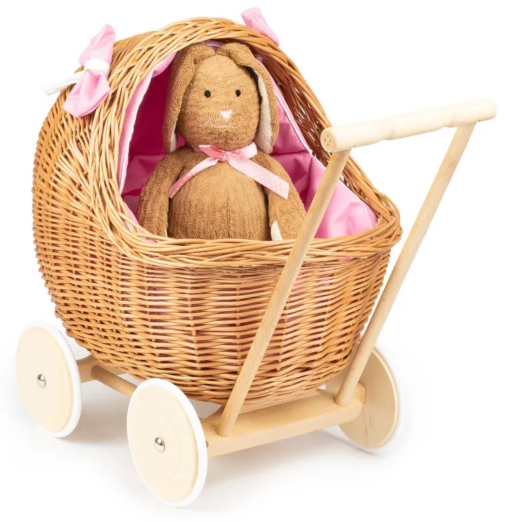 Kočík prútený pre bábiku Lili II.š. 46x hl. 33 x v. 30/45(cm)