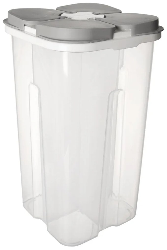 Orion Dělená dóza na potraviny se 4 sekcemi - 2,45l ( 4 x 0,6l) FOLY Extra, šedá