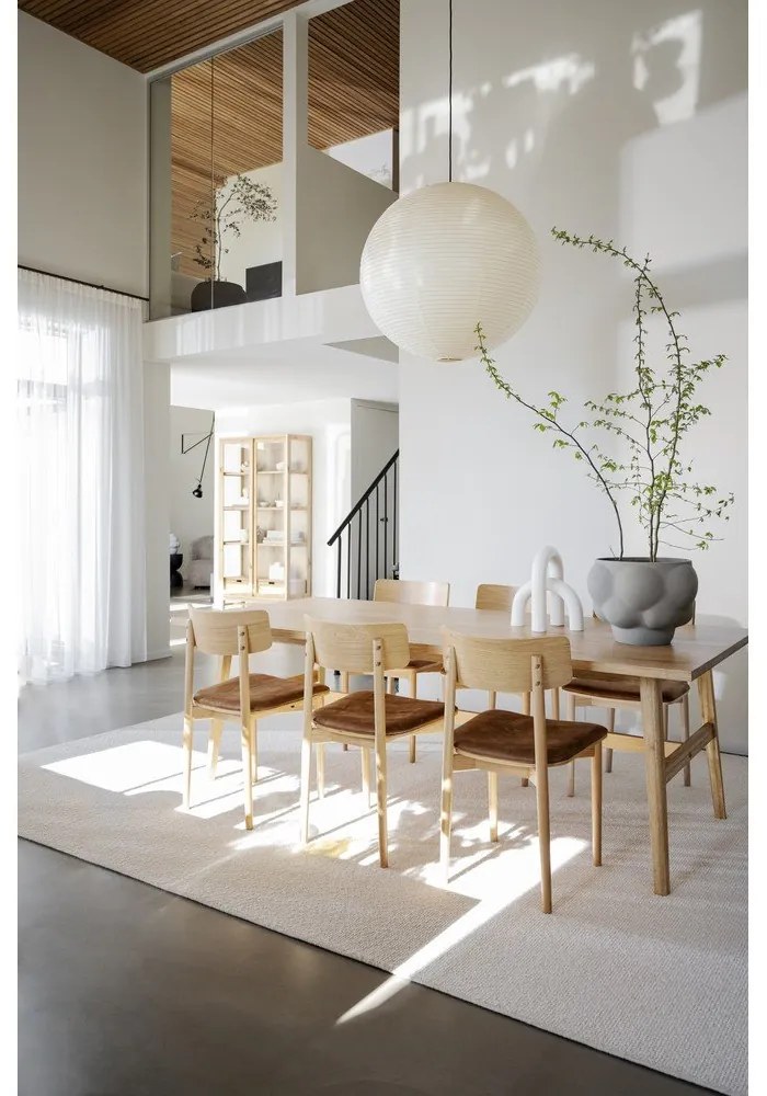 Jedálenský stôl v dekore duba v prírodnej farbe 100x220 cm Plainfield – Rowico