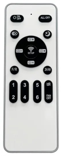 LED Stmievateľné stropné svietidlo s ventilátorom ZEPHYR LED/48W/230V čierna + DO