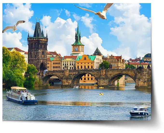 Sablio Plagát Praha Karlov most 2 - 60x40 cm