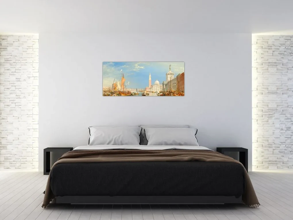 Obraz - Joseph Mallord William Turner, Venice the Dogana and San Giorgio Maggiore, reprodukcia (120x50 cm)