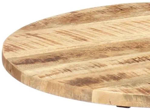 vidaXL Bočný stolík 60x(46-63) cm masívne mangovníkové drevo a liatina-