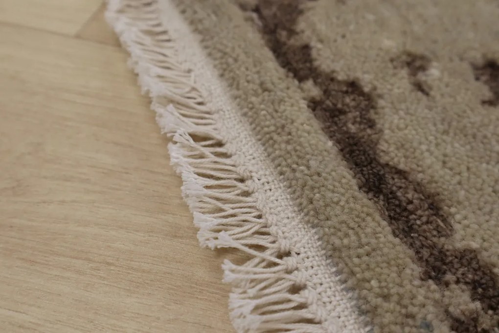 Mujkoberec Original, Ručne viazaný indický koberec Sirsa DC-4, 60x90, béžová, obývacia izba