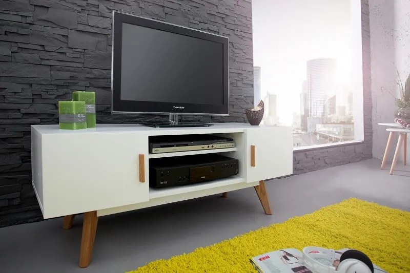 TV stolík Scandinavia 120cm biely