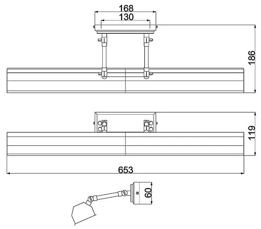 Elstead CHAWTON-PLL-PB - Obrazové svietidlo CHAWTON 4xE14/40W/230V zlatá