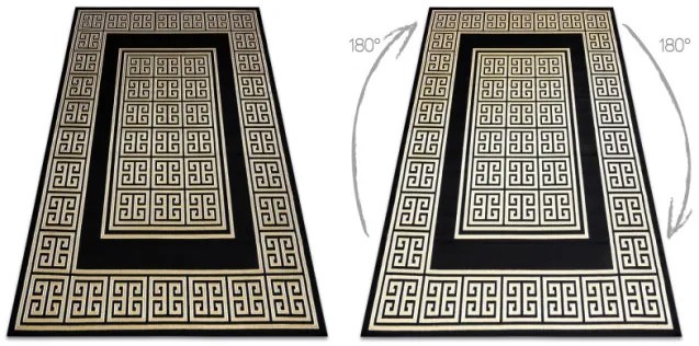 Koberec GLOSS 6776 86 Styl, greek - čierny, zlatý