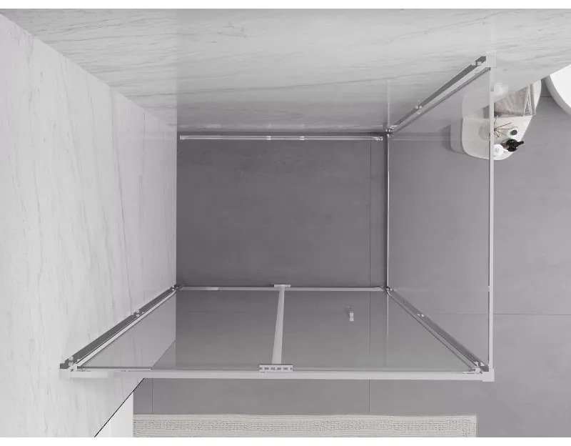 Mexen Exo, sprchovací kút so skladacími dverami 80 x 100 cm, 6mm číre sklo, chrómový profil, 816-080-100-01-00