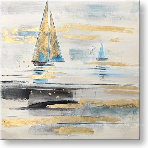 Maľovaný obraz na stenu LODE 1 dielny YOBCWFBC039 - 80x80 cm