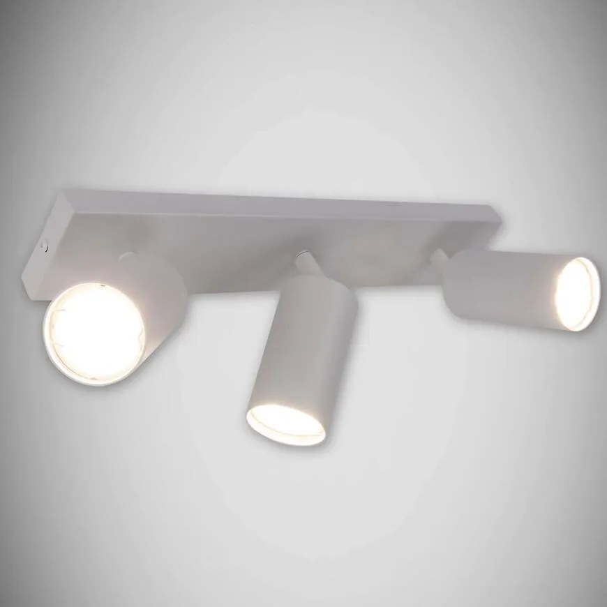 Stropné bodové svietidlo Manam GU10 3L biely 03761 K3