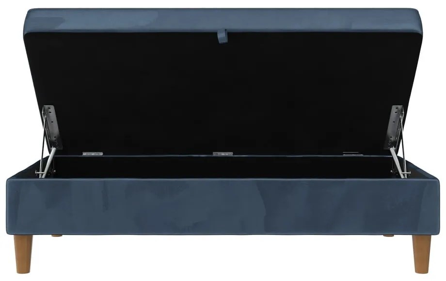 Modrá zamatová podnožka Lilly – Støraa