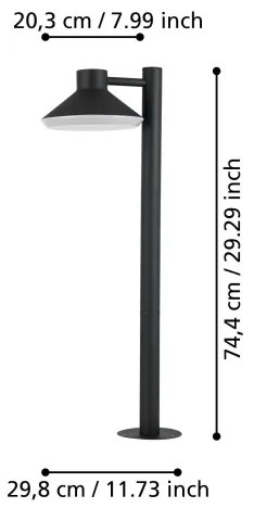 Eglo 900689 - LED Vonkajšia lampa NINNARELLA 1xGU10/4,6W/230V IP44