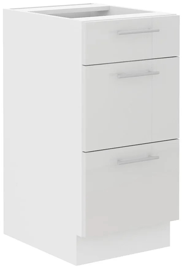 Kuchynská skrinka Lara 40d 3s Bb Mdf biely lesk