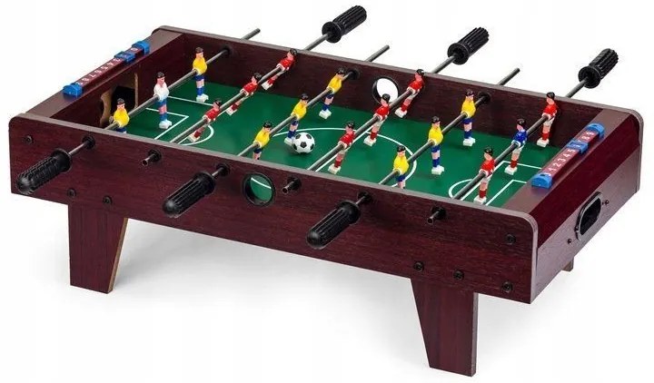 EcoToys Drevený stolný futbal 69x36 cm, hnedý, GTS0001-2 WOOD