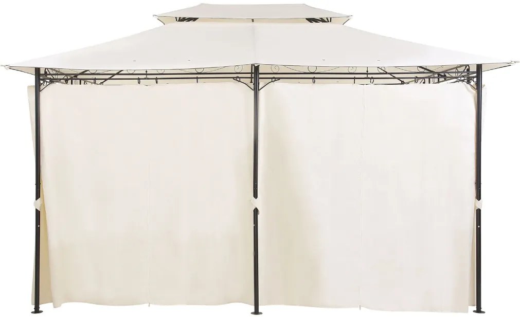 Záhradný altánok s LED solárnym osvetlením BestBerg BBGG-11 / 300 x 400 x 275 cm / béžová