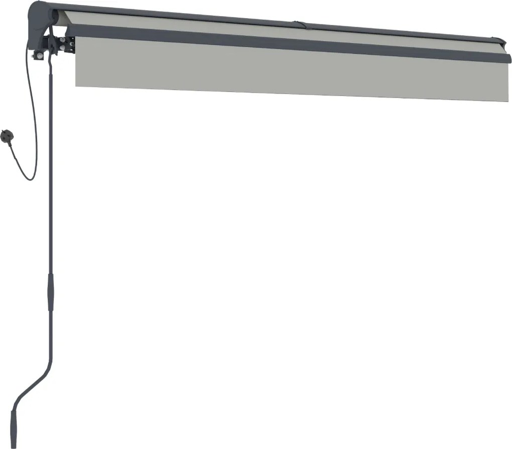 Elektrická markíza BestBerg BBSU-E295LG / 295 × 250 cm / svetlo sivá
