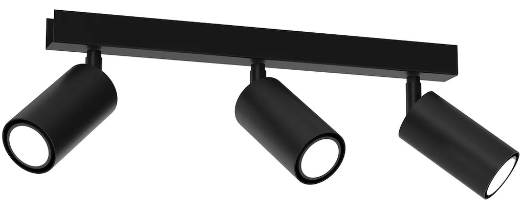 Bodové svietidlo Hudson, 3x čierne kovové tienidlo, b