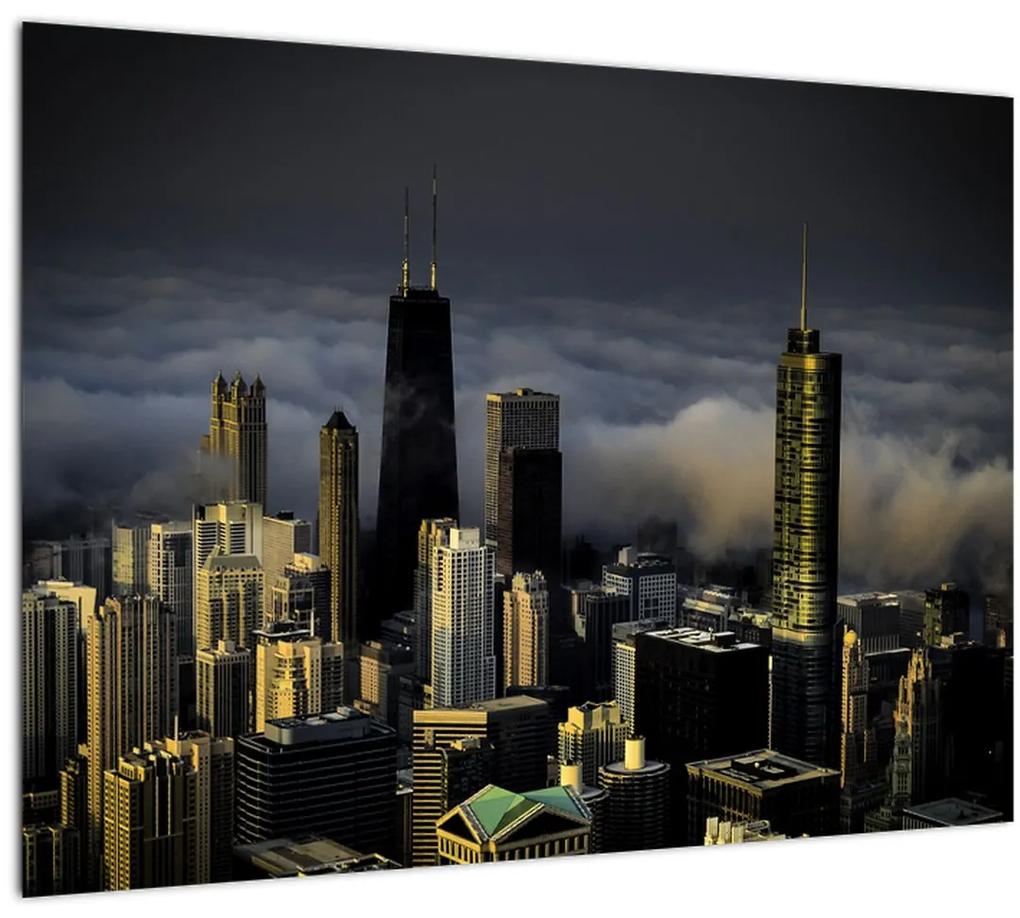 Obraz mesta v oblakoch (70x50 cm)
