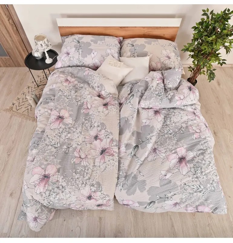 Obliečky krepové Isadora ružové EMI, Štandardný set jednolôžko obsahuje 1x 140x200 + 1x 70x90