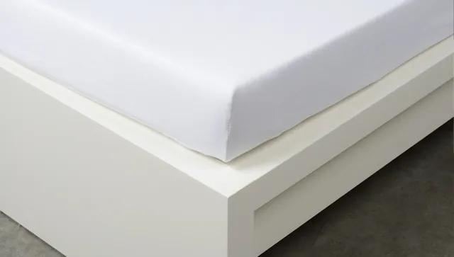 XPOSE ® Jersey prostěradlo polybavlna dvoulůžko - bílá 220x200 cm