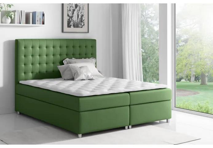 Kontinentálna posteľ Evio zelená 120 + topper zdarma