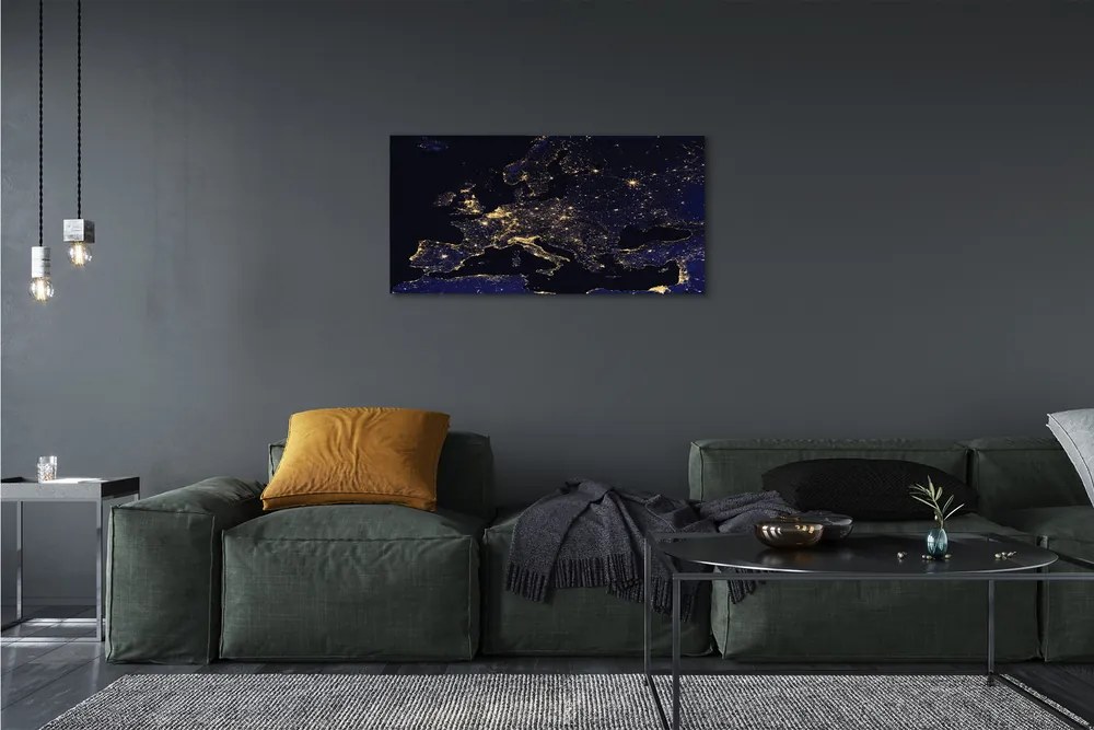 Obraz canvas sky mapa svetle 100x50 cm