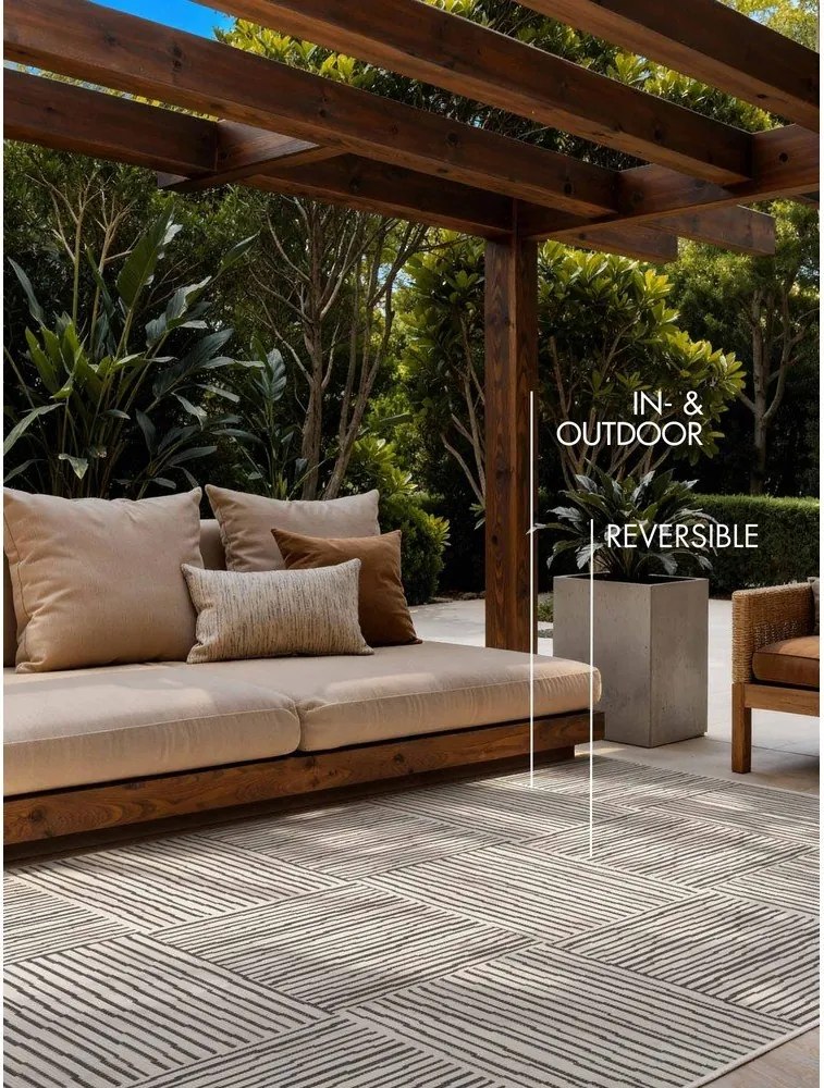 Čierny/krémový vnútorný a vonkajší koberec 120x170 cm Haringey Nightingale – Ted Baker