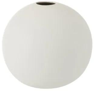 Biela keramická guľatá váza Matt White M - 18 * 18 * 17 cm