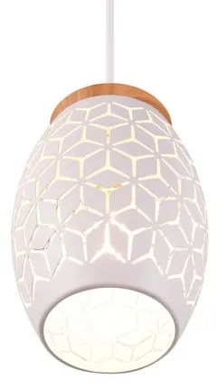 Biele závesné svietidlo ø 15 cm Bidar – Trio