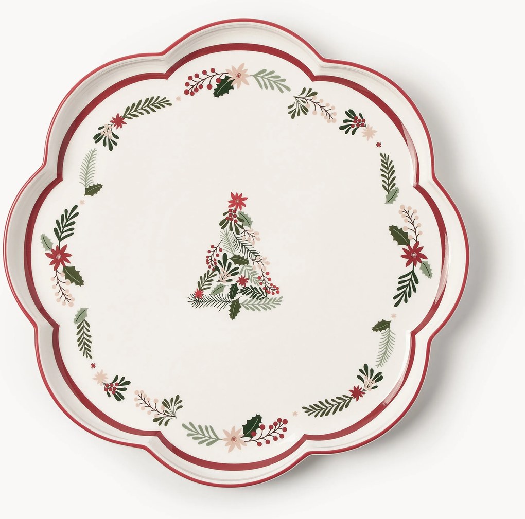 Porcelánový vianočný servírovací podnos Eve