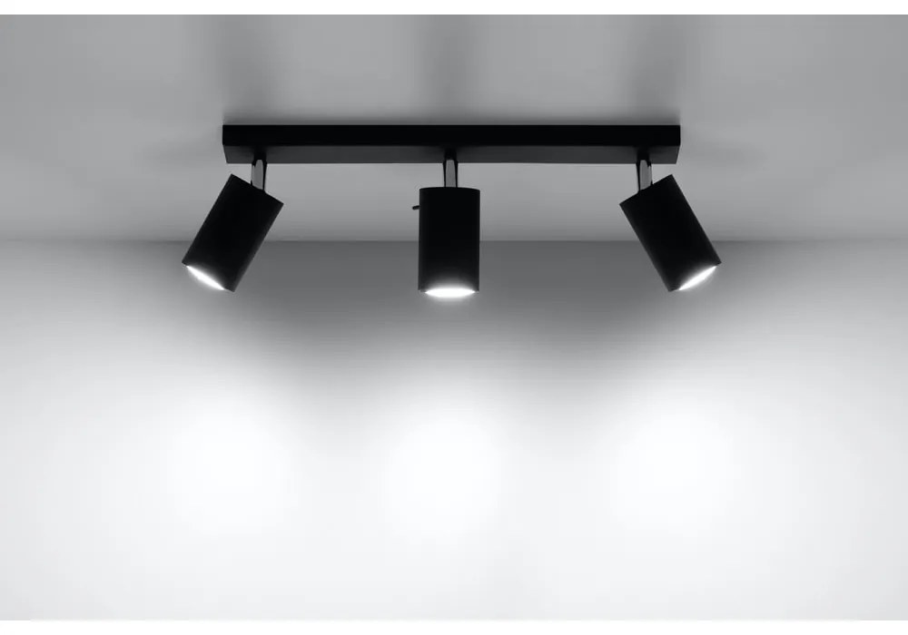 Čierne stropné svietidlo Sollux Ethno