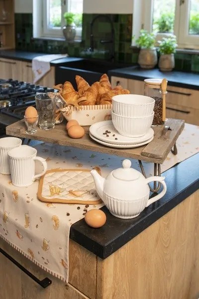 Béžová bavlnená detská chňapka - podložka Your Favorite Breakfast - 20*20 cm