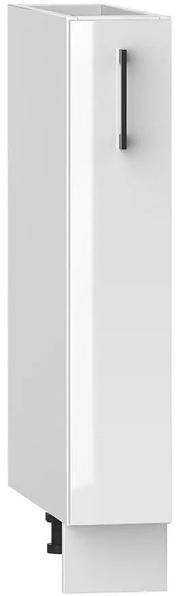 Kuchynská skrinka Oscar D15 Cargo + kôš biely lesk/biela