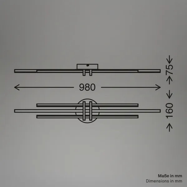 Brilo - LED stropné svietidlo TINKA LED/30W/230V 3000K čierne
