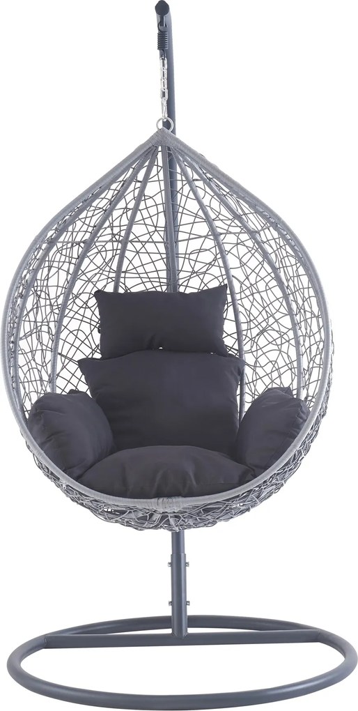 Závesné hojdacie kreslo Houseland Luna S sivé