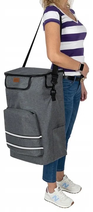 Gardlov 23187 Nákupná taška na kolieskach 40 l, šedá