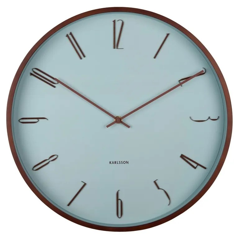 Karlsson 6014BL dizajnové nástenné hodiny modrá, pr. 40 cm