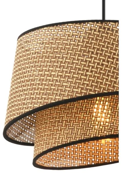 Luster na lankách BARETTE 1xE27/60W/230V hnedá/čierna