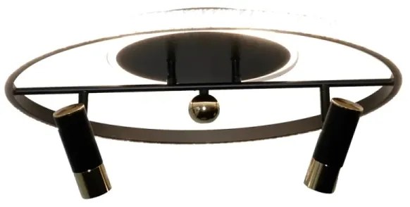 LED Stmievateľné stropné svietidlo LED/60W/230V 3000-6500K čierna +diaľkové ovládanie